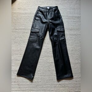Leather Cargo pant